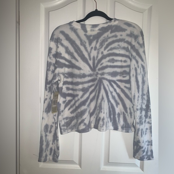 Grey tie-dye long sleeve top - Picture 5 of 5